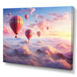 Pink Hot Air Ballon Ethereal I - Hot Air Balloon Canvas Wall Art