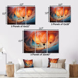 Coral Hot Air Ballon Ethereal I - Hot Air Balloon Canvas Wall Art