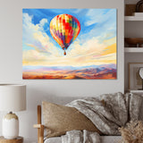 Colorful Hot Air Ballon Impressionistic - Hot Air Balloon Canvas Wall Art