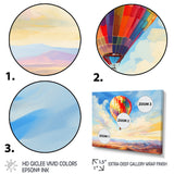 Colorful Hot Air Ballon Impressionistic - Hot Air Balloon Canvas Wall Art