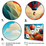 Red Hot Air Ballon I - Hot Air Balloon Canvas Wall Art