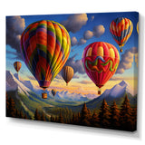 Colorful Hot Air Ballon Whimsical - Hot Air Balloon Canvas Wall Art