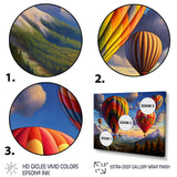 Colorful Hot Air Ballon Whimsical - Hot Air Balloon Canvas Wall Art