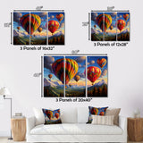 Colorful Hot Air Ballon Whimsical - Hot Air Balloon Canvas Wall Art