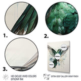 Teal Grey Hummingbird Enchanting Hum - Hummingbird Living Room Wall Art