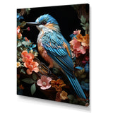 Teal Orange Hummingbird Enchanting Hum Pastoral - Hummingbird Canvas Wall Art