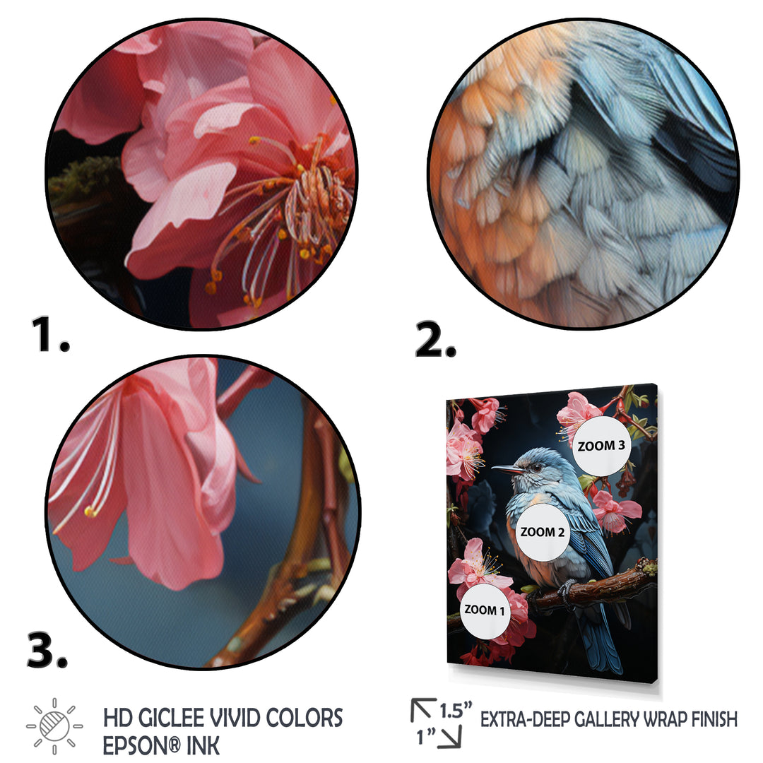Blue Pink Hummingbird Enchanting Hum Pastoral - Hummingbird Wall Decor