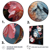 Blue Pink Hummingbird Enchanting Hum Pastoral - Hummingbird Wall Decor