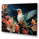 Teal Pink Hummingbird Harmony - Hummingbird Wall Art Prints