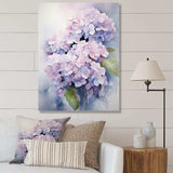 Purple Hydrangea Graceful Whispers - Floral Canvas Wall Art