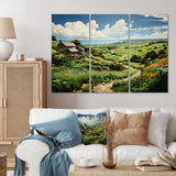 Ireland Emerald Isle This III - 3-Piece Canvas Wall Art