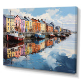 Ireland Harbor Reflectionsan Acrylic I - Landscapes Canvas Wall Art