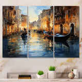 Italy Venetian Reflections I - 3-Piece Canvas Wall Art