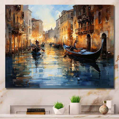 Italy Venetian Reflections I - Landscapes Canvas Wall Art