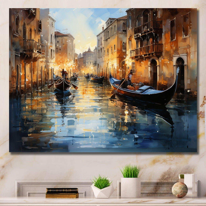 Italy Venetian Reflections I - Landscapes Canvas Wall Art
