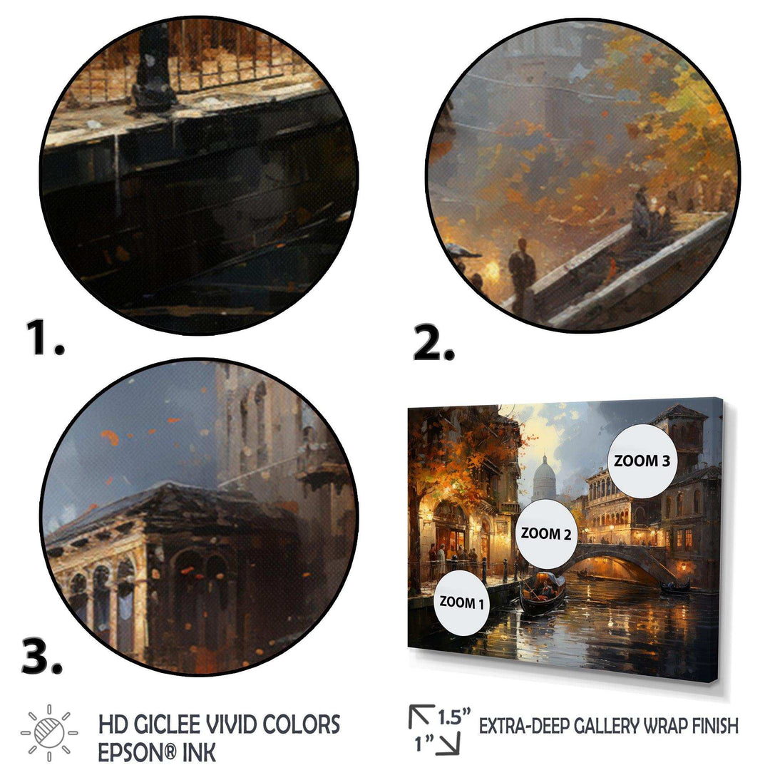 Italy Venetian Reflections II - Landscapes Canvas Wall Art