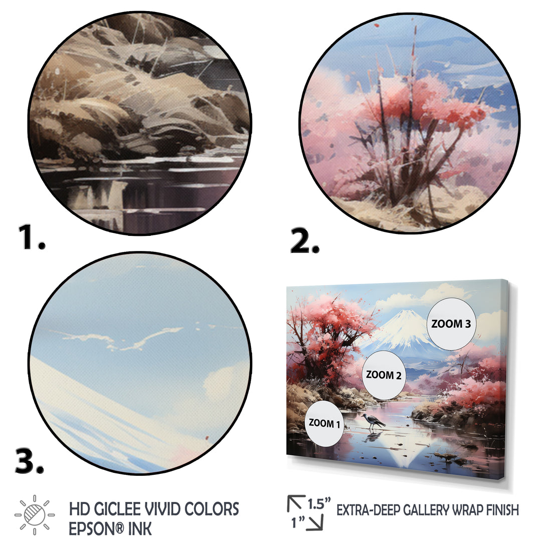 Japon Art Pink Mount Fuji I - Multi-Panels