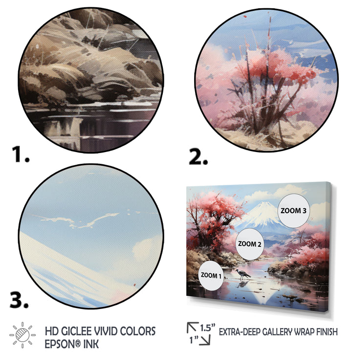 Japon Art Pink Mount Fuji I - Multi-Panels
