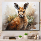 Kangaroo Extremely Detailed - Kangaroo Large Canvas Wall Art
