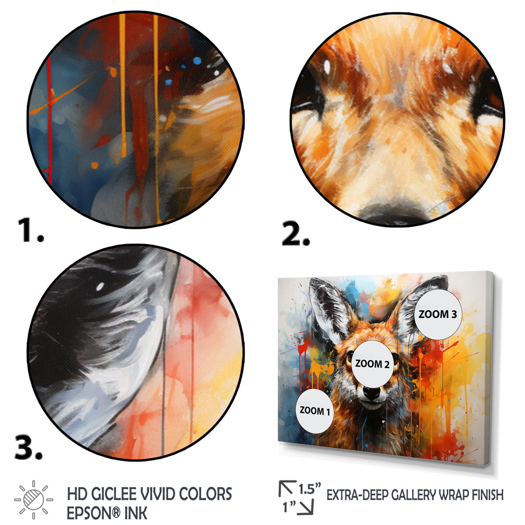 Kangaroo Bound Collage - Kangaroo Living Room Wall Art