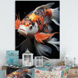 Orange Kois Fish Bold Contrasts - Koi's Fish Framed Canvas Art