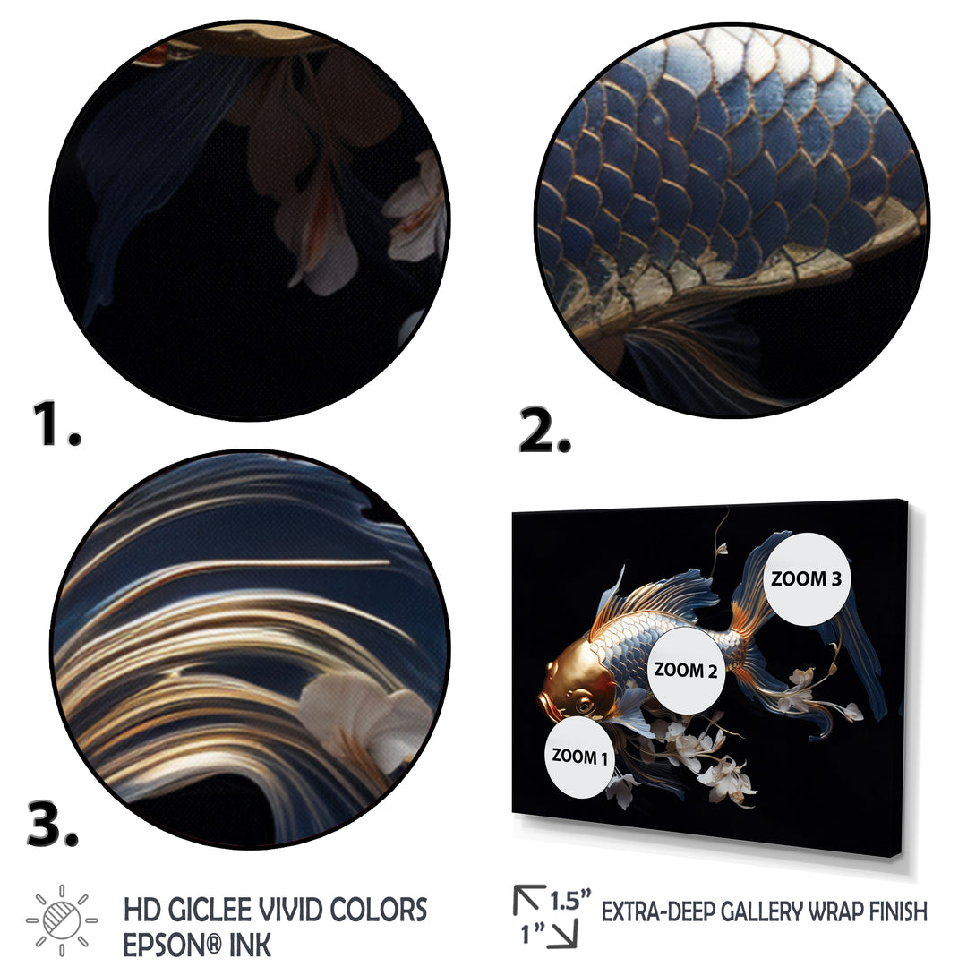 Gold Kois Fish Mysterious Shadows - Koi&