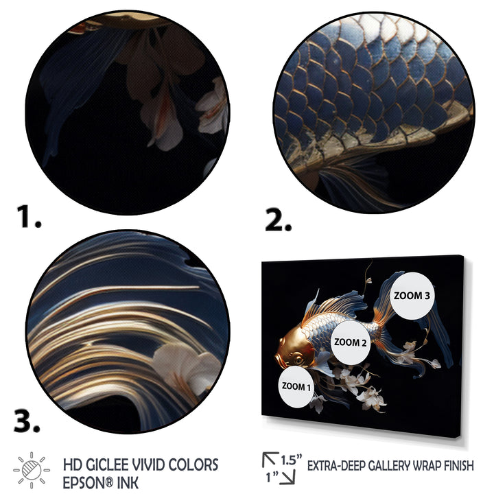 Gold Kois Fish Mysterious Shadows - Koi&