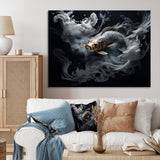 Grey Kois Fish Mystical Elegance - Koi's Fish Wall Decor