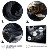 Grey Kois Fish Mystical Elegance - Koi's Fish Wall Decor