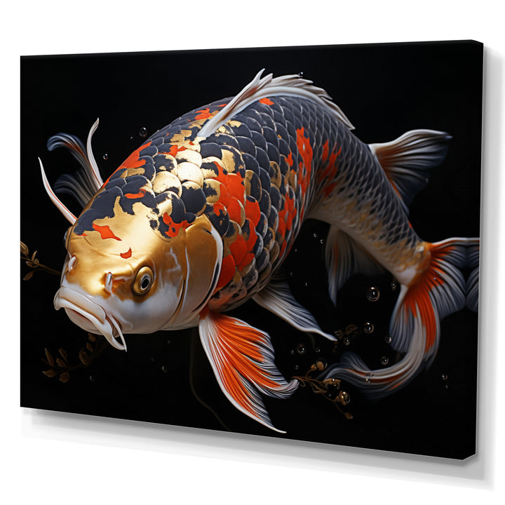 Orange Kois Fish Serene Reflections - Koi&
