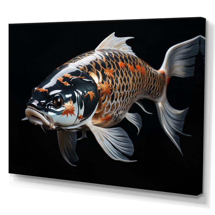 Gold Kois Fish Serene Reflections - Koi&