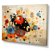 Ladybug Playful Spots Geometric - Red Ladybug Wall Art