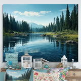 Green River Waters Reflection II - Landscapes Canvas Wall Art