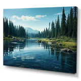 Green River Waters Reflection II - Landscapes Canvas Wall Art