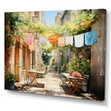 Laundry Day In Italy III - Illustration Canvas Wall Art