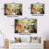 Laundry Day In Italy III - Illustration Canvas Wall Art