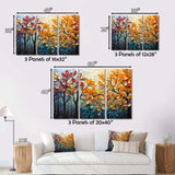 Leaves Autumnal Symphony Patchwork I - Floral Canvas Wall Art