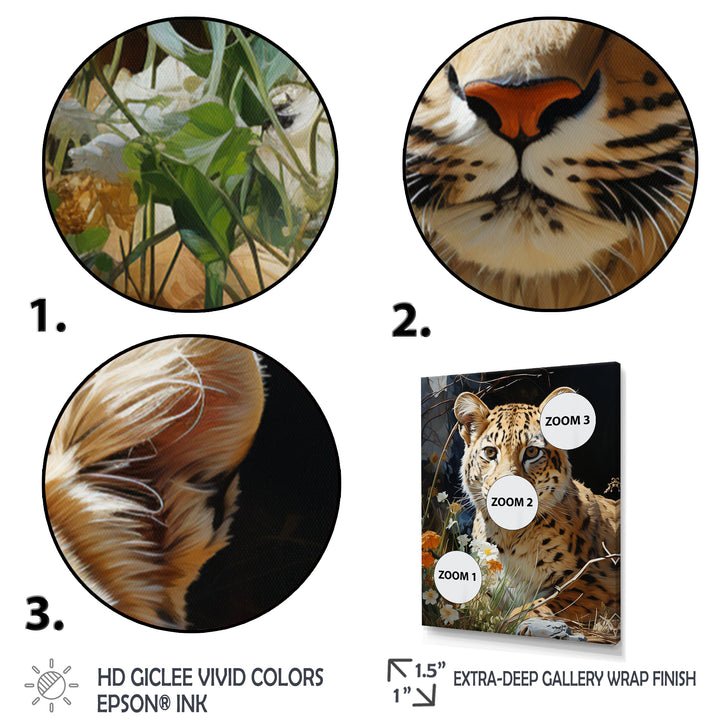 Leopard Elegance Pastoral - Leopard Wall Art Prints