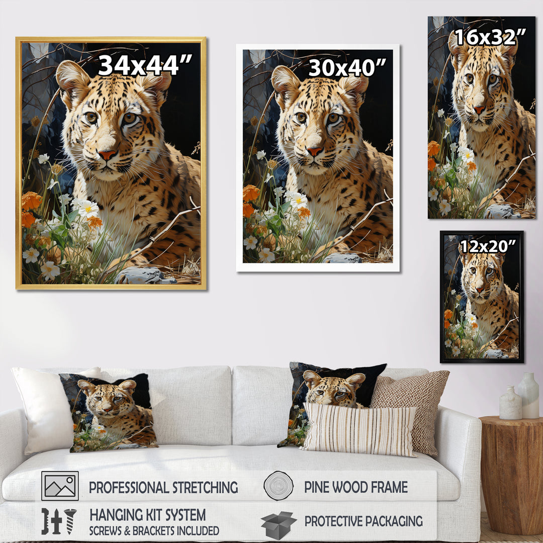 Leopard Elegance Pastoral - Leopard Wall Art Prints