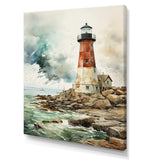 Vintage Lighthouses Guiding Light V - Architecture Canvas Wall Art