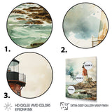 Vintage Lighthouses Guiding Light V - Architecture Canvas Wall Art