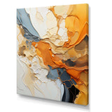 Orange Blue Line Art Abstract Expressionism - Abstract Canvas Wall Art