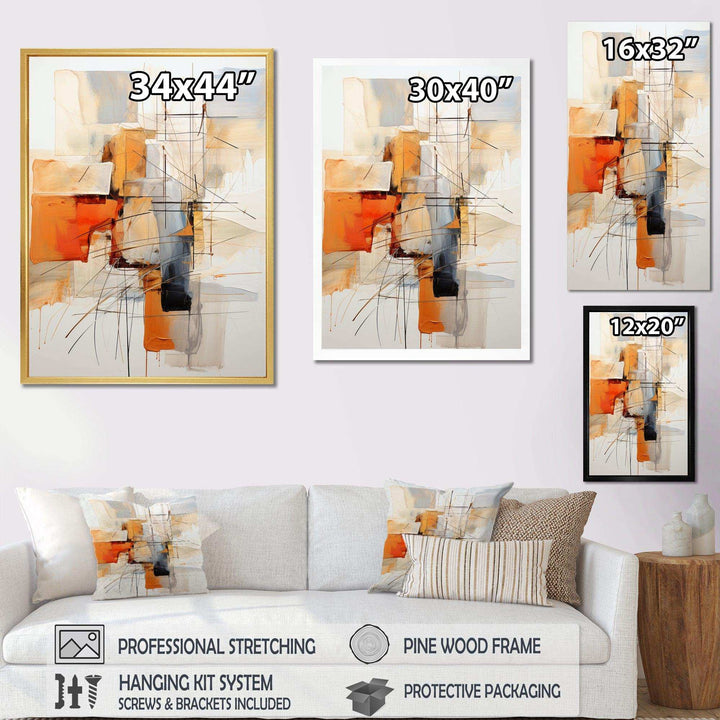Yellow Old Carriage Cart Melody - Old American Cart Canvas Wall Art