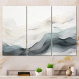 Blue Grey Line Art Conceptual Abstract II - Multi-Panels