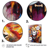 Abstract Roar Lion - Red Lion Wall Art
