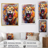 Abstract Roar Lion - Red Lion Wall Art