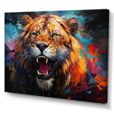 Lion Futuristic Wilderness Futurist - Lion Living Room Wall Art