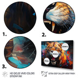 Lion Futuristic Wilderness Futurist - Lion Living Room Wall Art