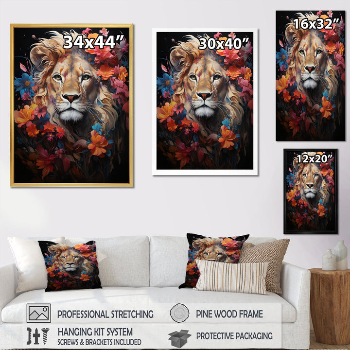 Lion Mystical Domain Fantasy - Lion Canvas Wall Art