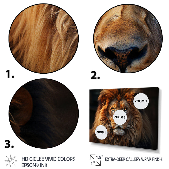 Lion Portrait - Lion Wall Decor
